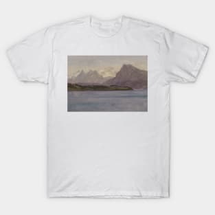 Alaskan Coast Range by Albert Bierstadt T-Shirt